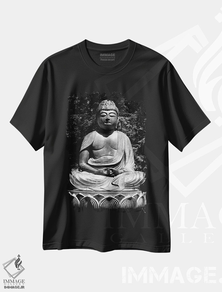 تیشرت طرح دار بودای آسیایی، دکور آسیایی اثر هنرمند ناشناس | فروشگاه ایماژ
