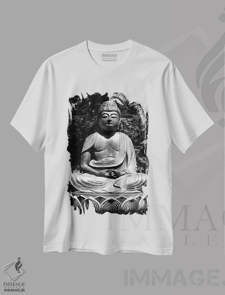 تیشرت طرح دار بودای آسیایی، دکور آسیایی اثر هنرمند ناشناس | immage.ir