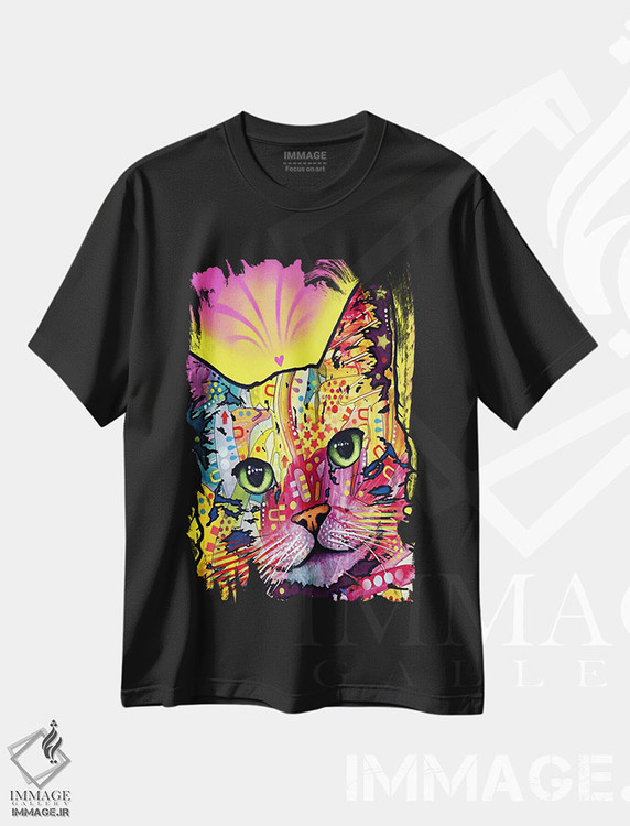 تیشرت طرح دار گربهٔ مایل، مدیوم اثر دین روسو | immage.ir