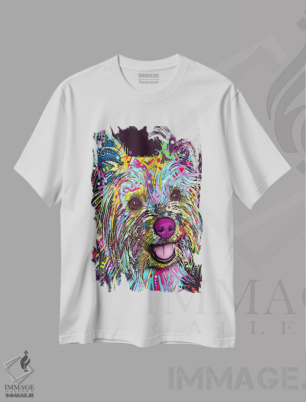 تیشرت طرح دار یورکی، مدیوم اثر دین روسو | فروشگاه ایماژ