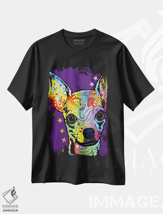 تیشرت طرح دار چیهواهوآ ۲، تزئینی اثر دین روسو | فروشگاه ایماژ