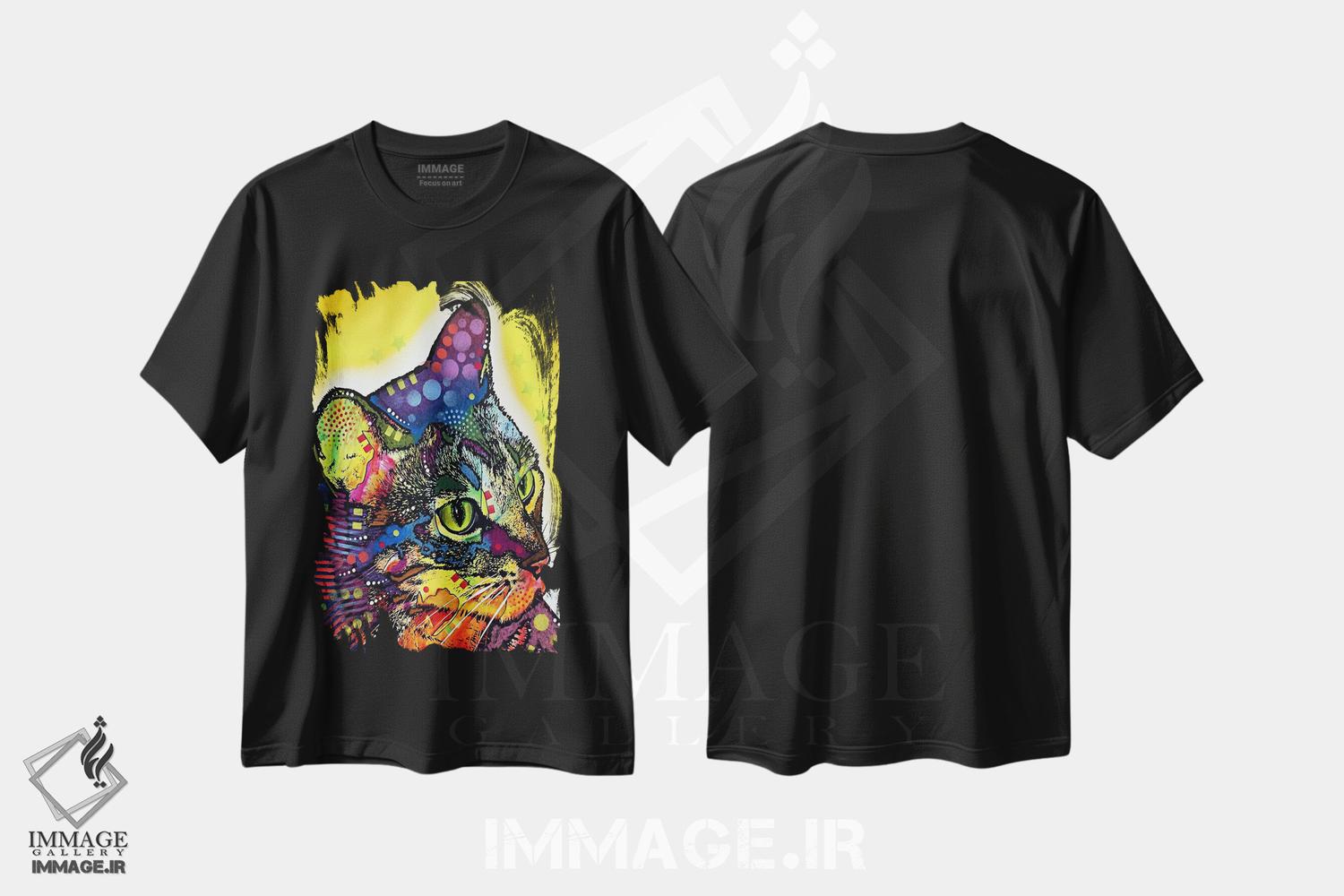 تیشرت طرح دار گربهٔ بااعتمادبه نفس، مدیوم اثر دین روسو | immage.ir