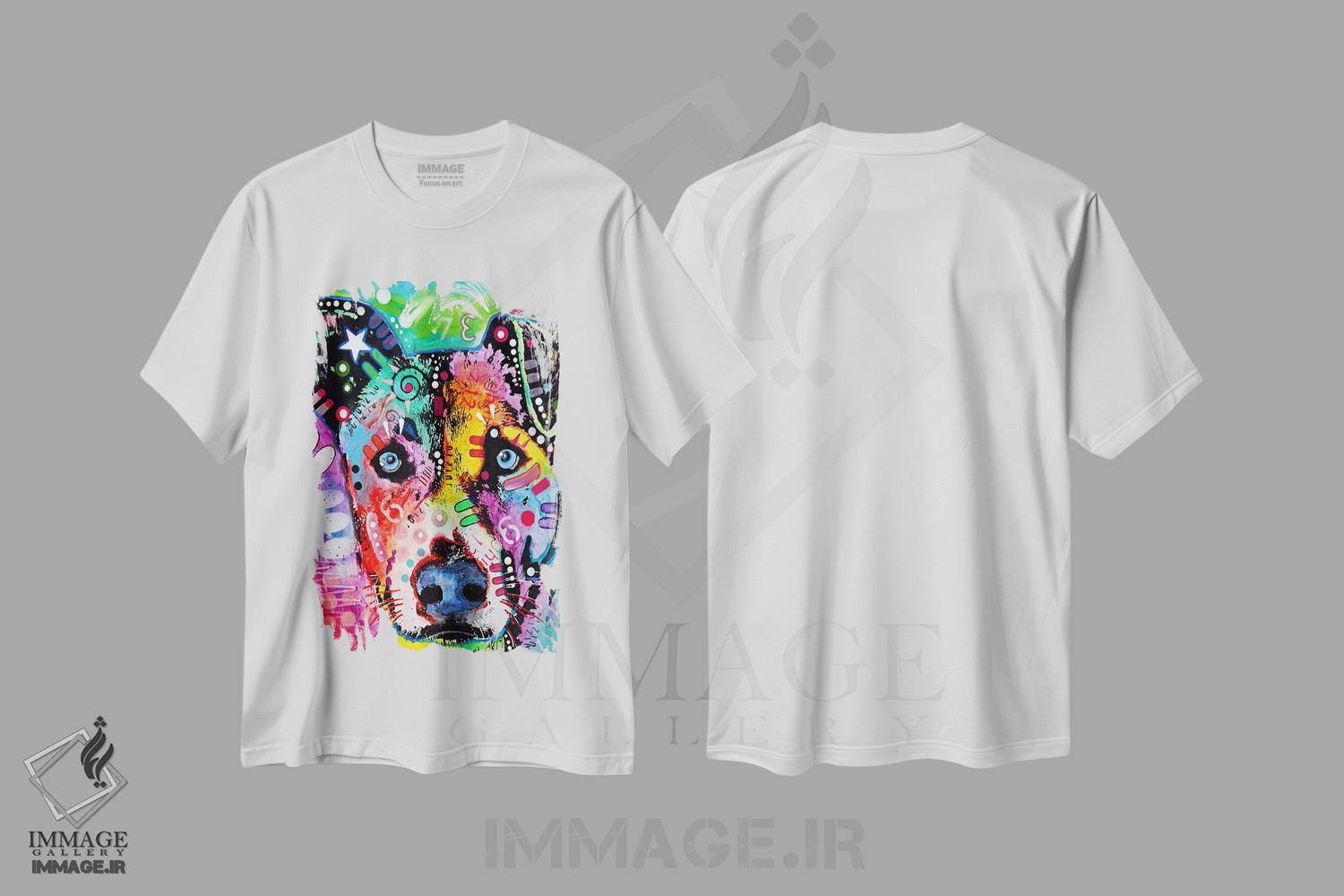 تیشرت طرح دار وارونه، مدیوم اثر دین روسو | فروشگاه ایماژ