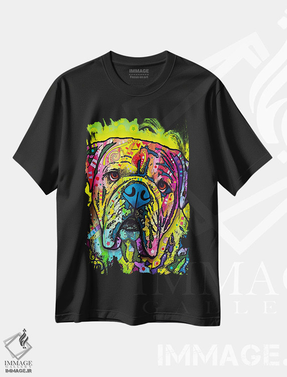 تیشرت طرح دار هی بولداگ، مدیوم اثر دین روسو | فروشگاه ایماژ