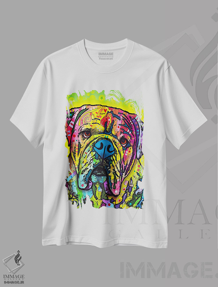 تیشرت طرح دار هی بولداگ، مدیوم اثر دین روسو | immage.ir