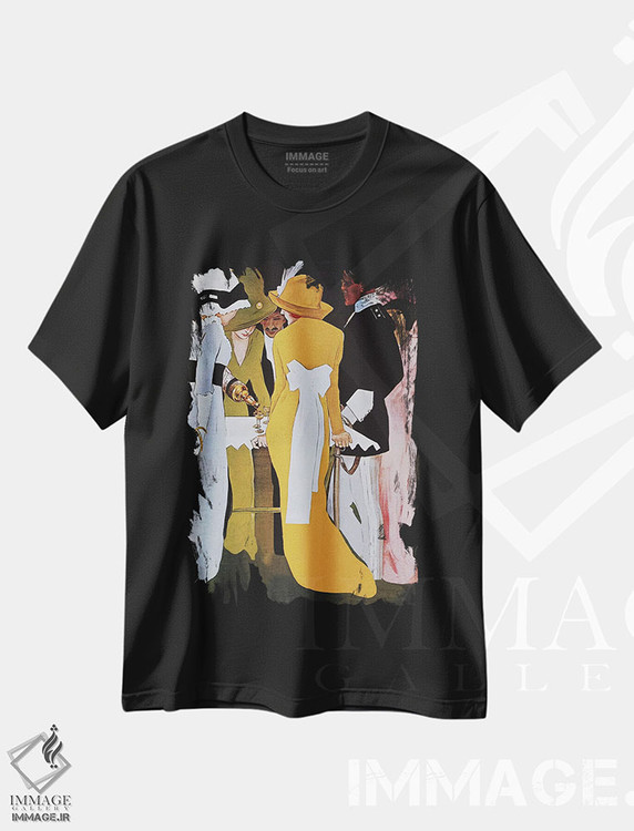 تیشرت طرح دار پوستر قدیمی لیکور کامپاری کوردیال، تزئینی اثر مارچلو دودوویچ | فروشگاه ایماژ