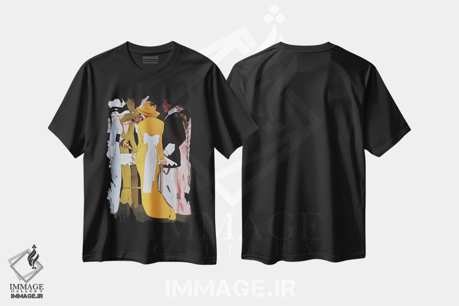 تیشرت طرح دار پوستر قدیمی لیکور کامپاری کوردیال، تزئینی اثر مارچلو دودوویچ | فروشگاه ایماژ