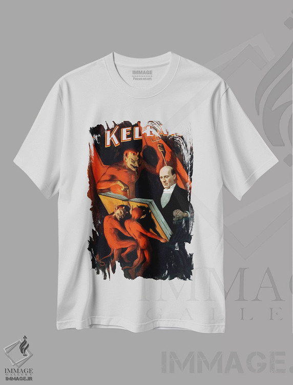 تیشرت طرح دار پوستر جادویی قدیمی کلار: کتاب نفرین شدگان، وینتیج و رترو اثر هنرمند ناشناس | immage.ir