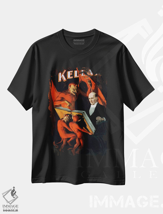 تیشرت طرح دار پوستر جادویی قدیمی کلار: کتاب نفرین شدگان، وینتیج و رترو اثر هنرمند ناشناس | فروشگاه ایماژ