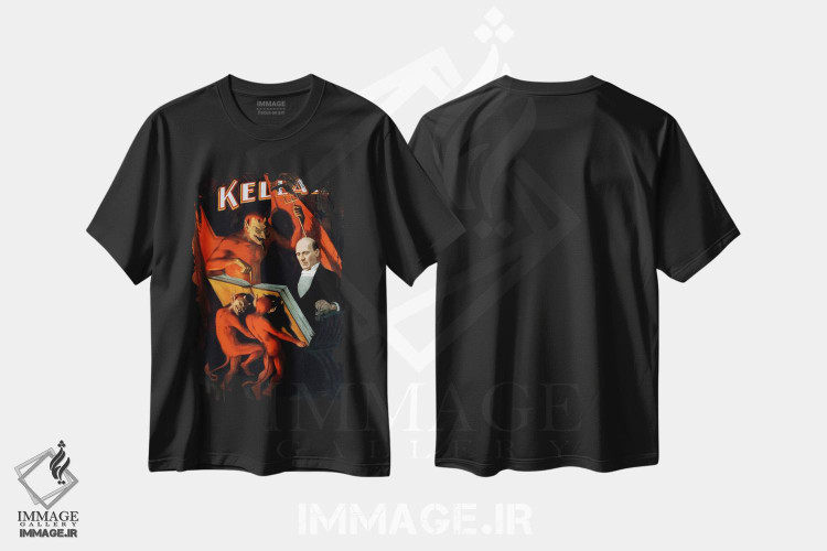 تیشرت طرح دار پوستر جادویی قدیمی کلار: کتاب نفرین شدگان، وینتیج و رترو اثر هنرمند ناشناس | فروشگاه ایماژ