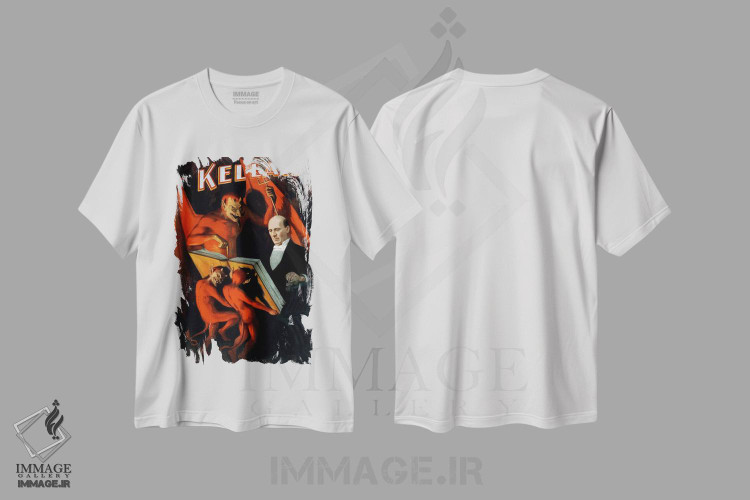 تیشرت طرح دار پوستر جادویی قدیمی کلار: کتاب نفرین شدگان، وینتیج و رترو اثر هنرمند ناشناس | immage.ir