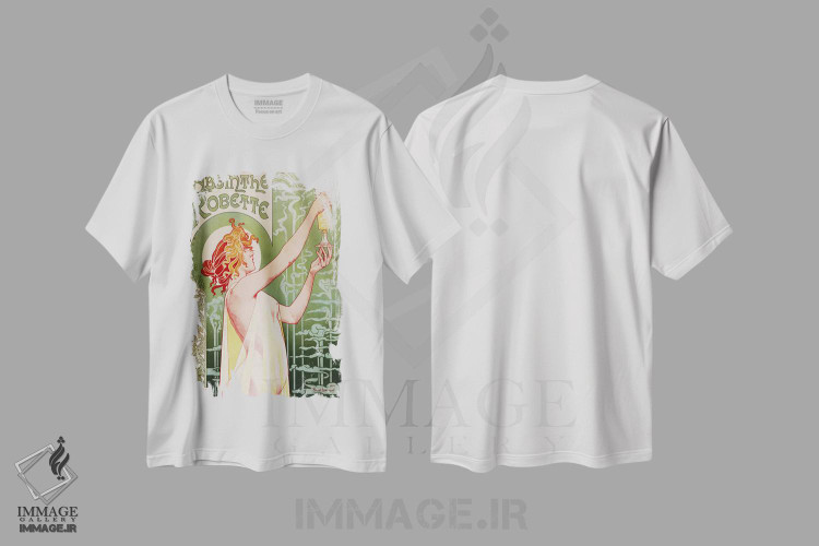تیشرت طرح دار پوستر قدیمی آبسنت روبت، آرت نوو اثر آنری پریوه-لیومون | immage.ir
