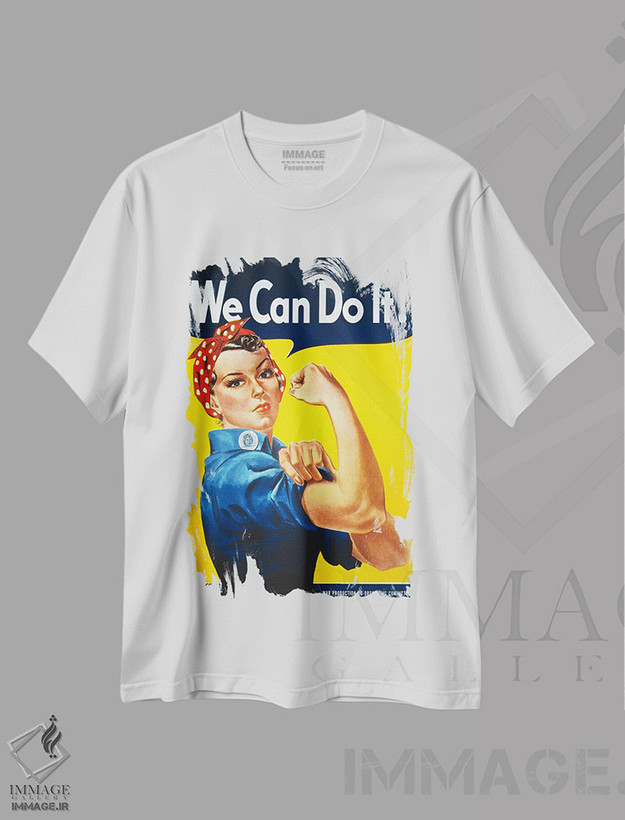 تیشرت طرح دار ما می توانیم!، وینتیج و رترو اثر جی. هاوارد میلر | فروشگاه ایماژ