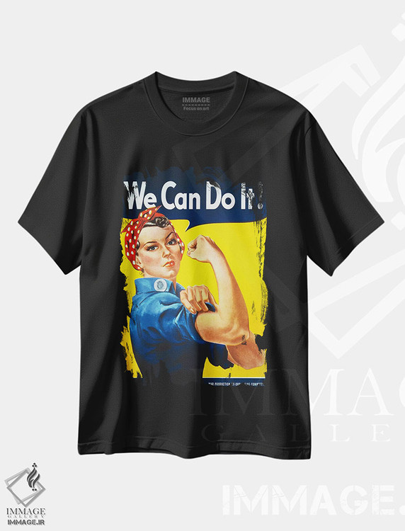 تیشرت طرح دار ما می توانیم!، وینتیج و رترو اثر جی. هاوارد میلر | immage.ir