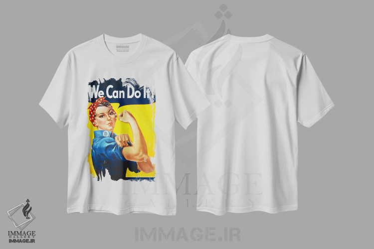 تیشرت طرح دار ما می توانیم!، وینتیج و رترو اثر جی. هاوارد میلر | فروشگاه ایماژ