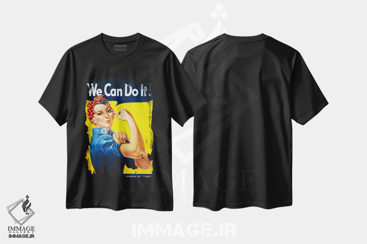 تیشرت طرح دار ما می توانیم!، وینتیج و رترو اثر جی. هاوارد میلر | immage.ir