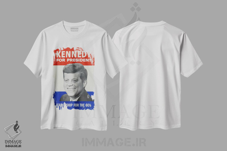 تیشرت طرح دار پوستر قدیمی کمپین کندی برای ریاست جمهوری، وینتیج و رترو اثر هنرمند ناشناس | فروشگاه ایماژ