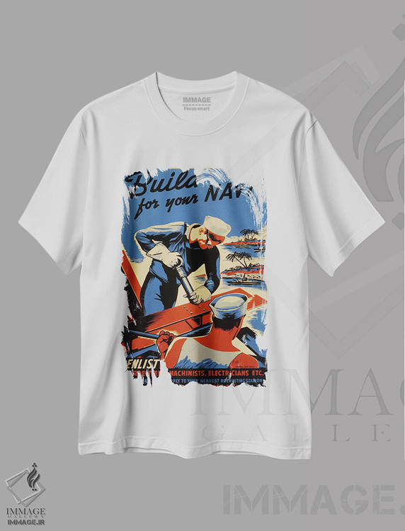 تیشرت طرح دار آثار هنرمند ناشناس - immage.ir
