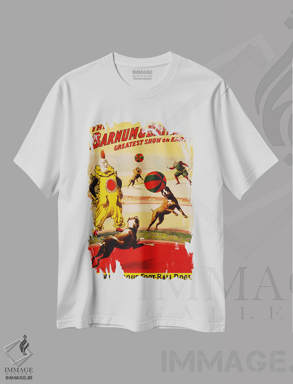 تیشرت طرح دار پوستر قدیمی سیرک بارنوم و بیلی، وینتیج و رترو اثر هنرمند ناشناس | immage.ir