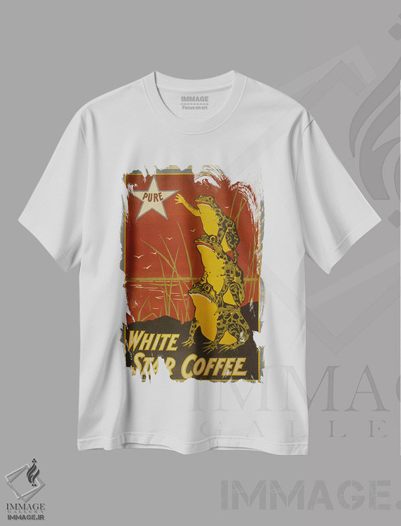 تیشرت طرح دار پوستر قدیمی برچسب قهوه وایت استار، وینتیج و رترو اثر هنرمند ناشناس | immage.ir