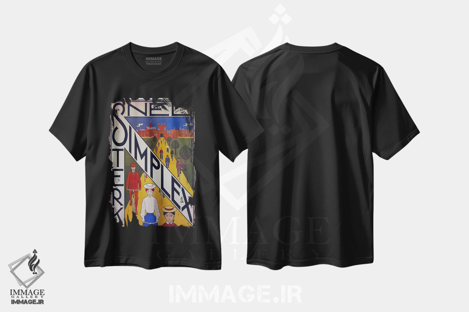 تیشرت طرح دار پوستر تبلیغاتی قدیمی دوچرخه اسنل سیمپلکس، آرت نوو اثر هنرمند ناشناس | فروشگاه ایماژ