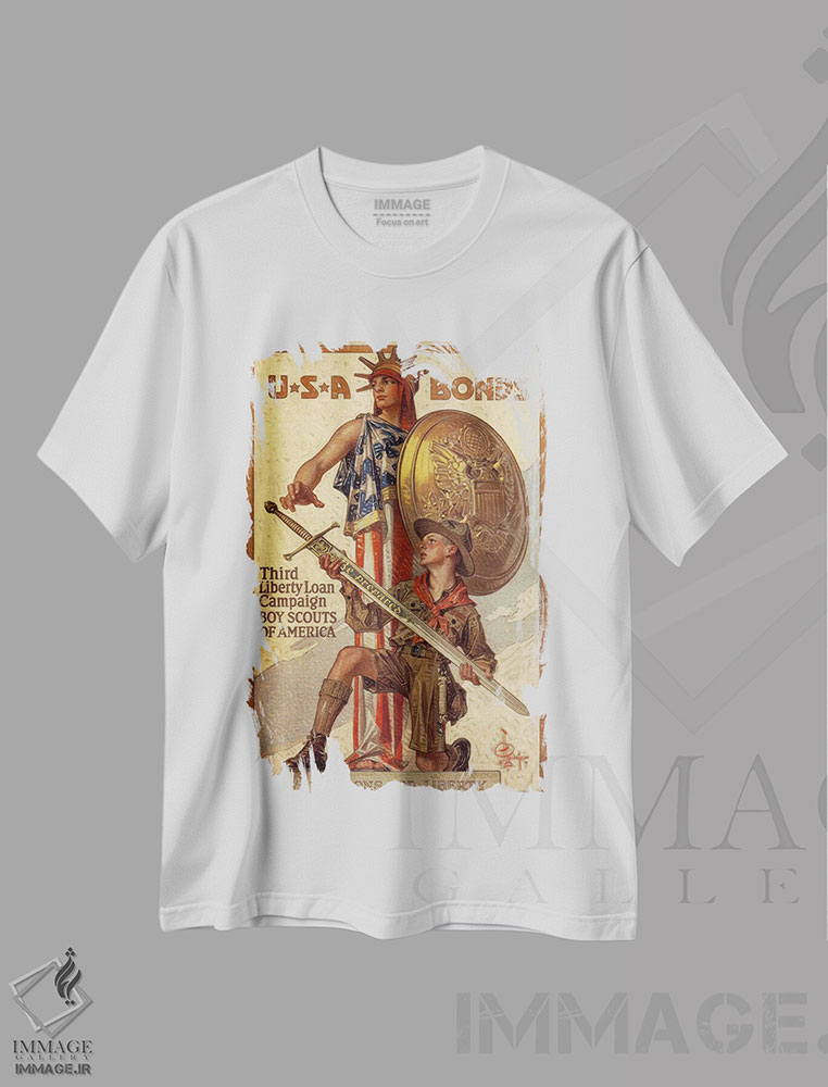 تیشرت طرح دار پوستر تبلیغاتی کمپین سوم وام آزادی، وینتیج و رترو اثر هنرمند ناشناس | فروشگاه ایماژ