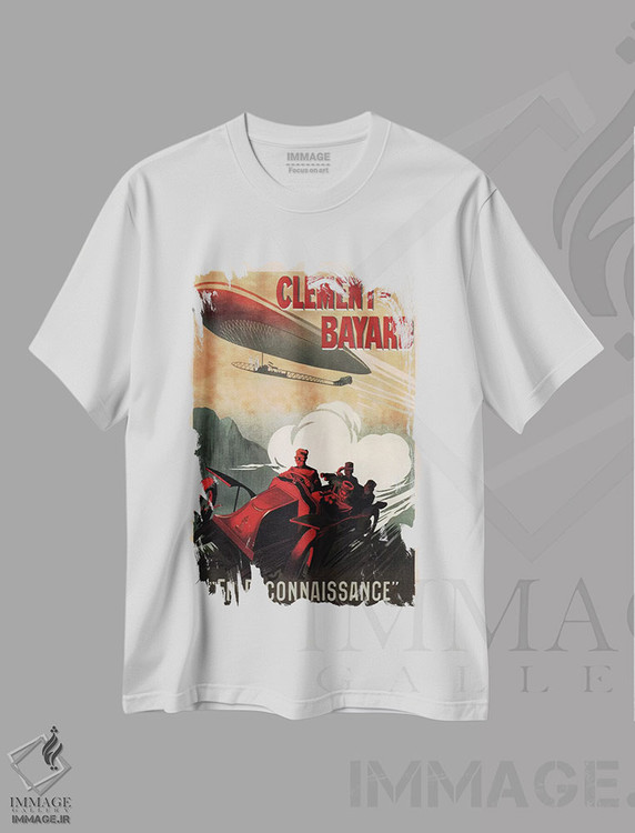 تیشرت طرح دار کلمان، وینتیج و رترو اثر هنرمند ناشناس | فروشگاه ایماژ