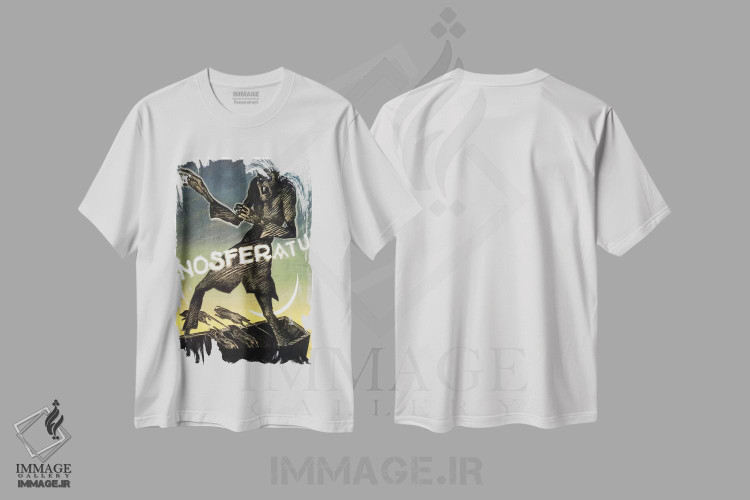 تیشرت طرح دار پوستر تبلیغاتی فیلم "نوسفراتو"، وینتیج و رترو اثر هنرمند ناشناس | immage.ir
