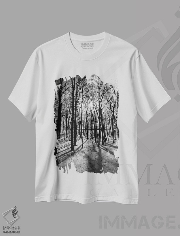 تیشرت طرح دار جنگل در مورین ریدج های بلوط، مدیوم اثر هنرمند ناشناس | فروشگاه ایماژ