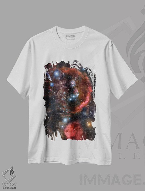تیشرت طرح دار جبار شکارچی، مدیوم اثر ناسا | immage.ir