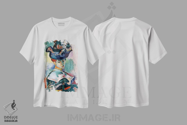 تیشرت طرح دار زن با کلاه، هنر فاخر کلاسیک اثر آنری ماتیس | فروشگاه ایماژ