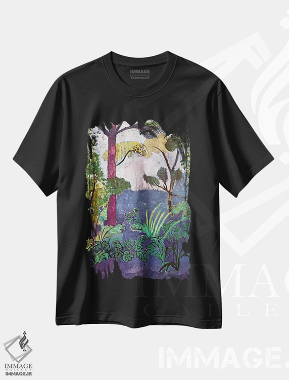 تیشرت طرح دار منظره مراکش، هنر فاخر کلاسیک اثر آنری ماتیس | فروشگاه ایماژ