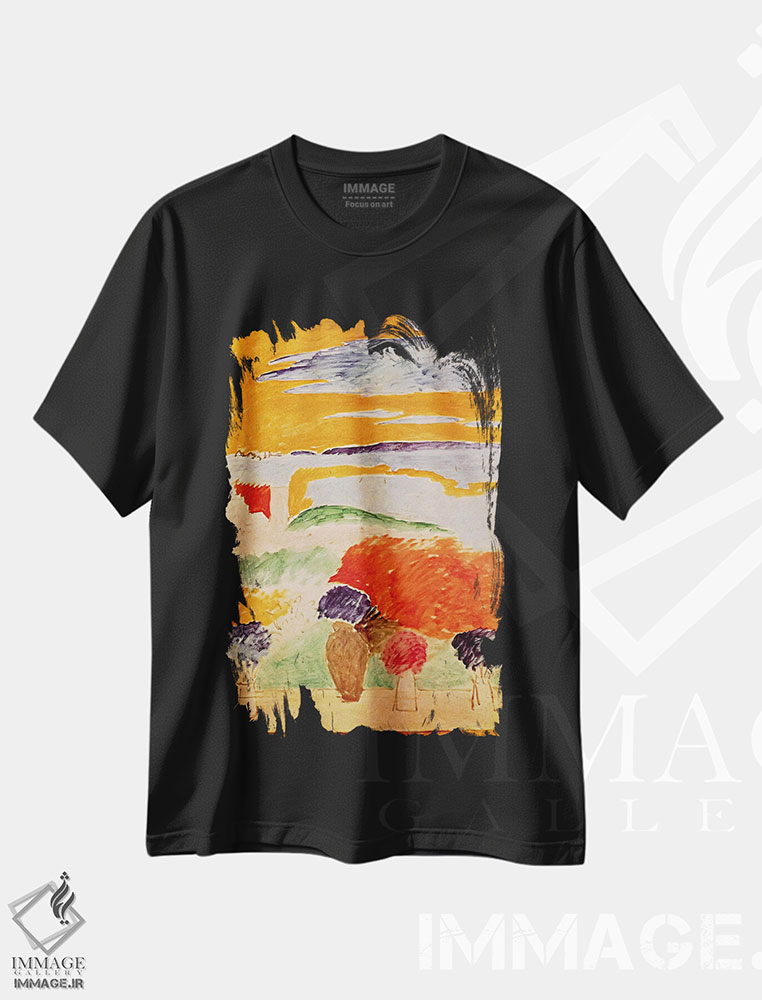 تیشرت طرح دار پنجره ای باز در طنجه، هنر فاخر کلاسیک اثر آنری ماتیس | فروشگاه ایماژ