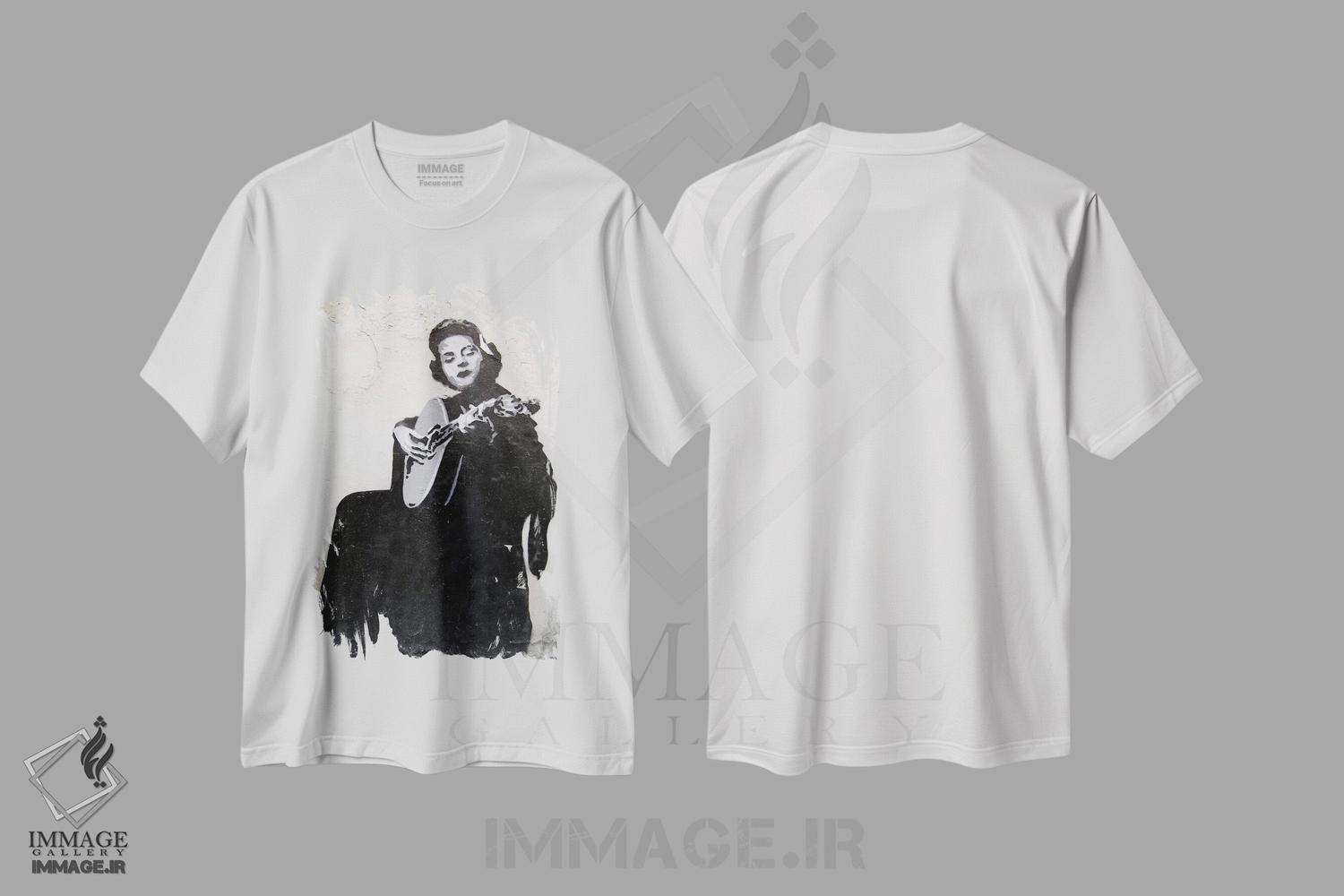تیشرت طرح دار گیتاریست زن، مدیوم اثر هنرمند ناشناس | immage.ir