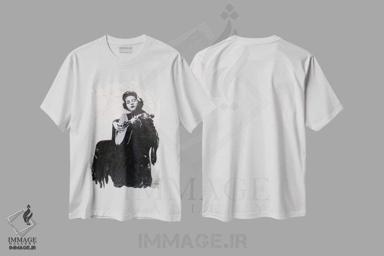 تیشرت طرح دار گیتاریست زن، مدیوم اثر هنرمند ناشناس | immage.ir