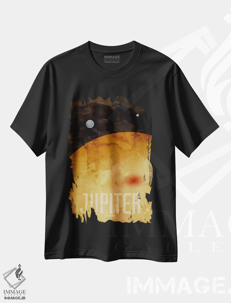 تیشرت طرح دار سیاره مشتری، هنر دیجیتال اثر مایکل تامپست | immage.ir