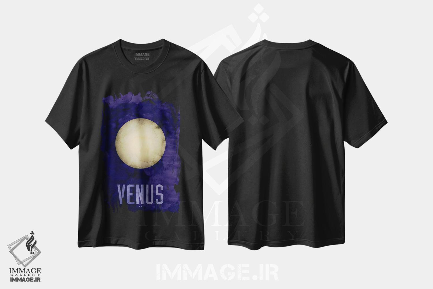 تیشرت طرح دار سیاره ناهید، هنر دیجیتال اثر مایکل تامپست | فروشگاه ایماژ