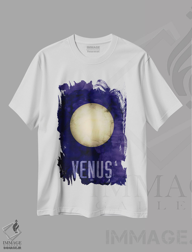 تیشرت طرح دار سیاره ناهید، هنر دیجیتال اثر مایکل تامپست | immage.ir