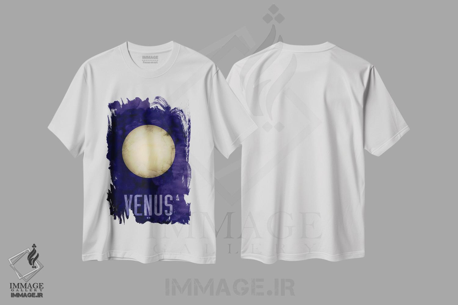تیشرت طرح دار سیاره ناهید، هنر دیجیتال اثر مایکل تامپست | immage.ir