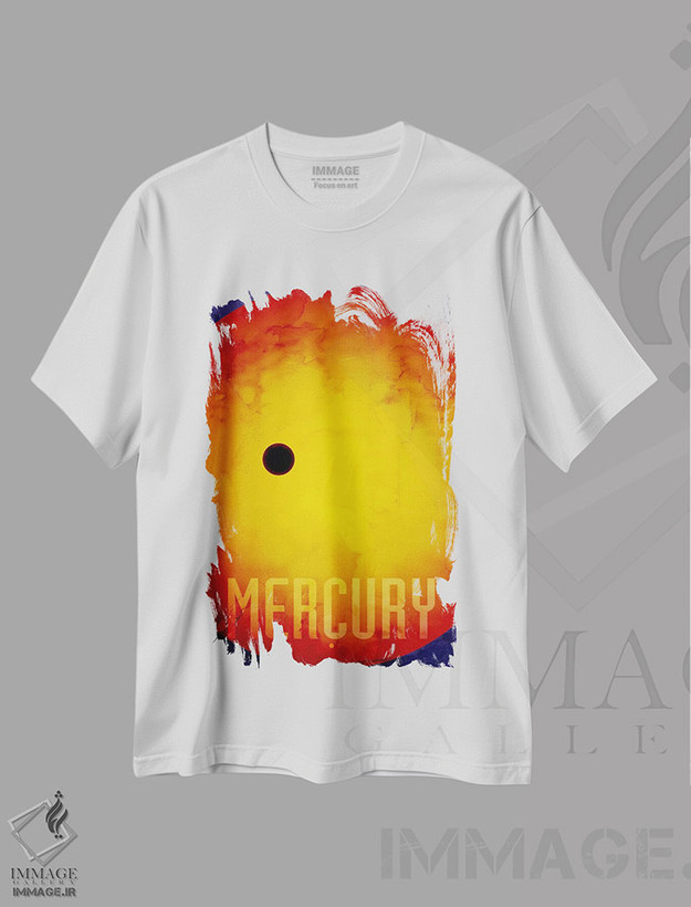 تیشرت طرح دار سیاره عطارد، هنر دیجیتال اثر مایکل تامپست | فروشگاه ایماژ