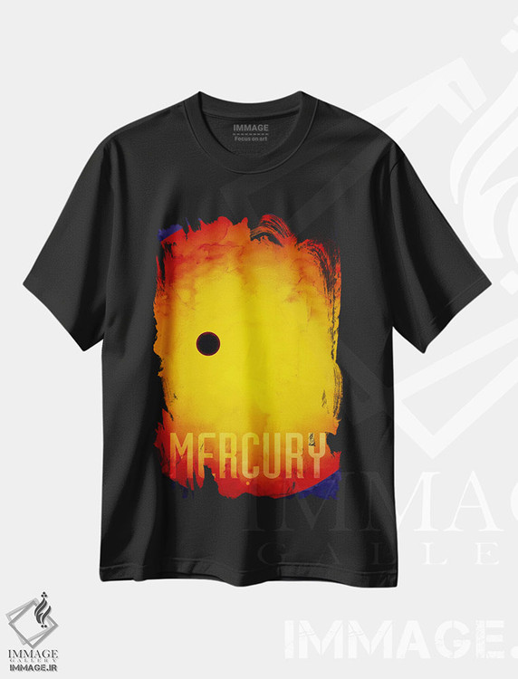 تیشرت طرح دار سیاره عطارد، هنر دیجیتال اثر مایکل تامپست | immage.ir