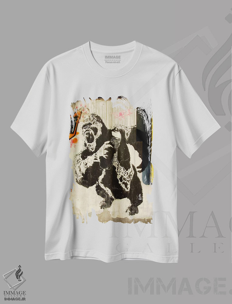 تیشرت طرح دار نقاشی دیواری سلاح جدید کونگ اثر هنرمند ناشناس | فروشگاه ایماژ