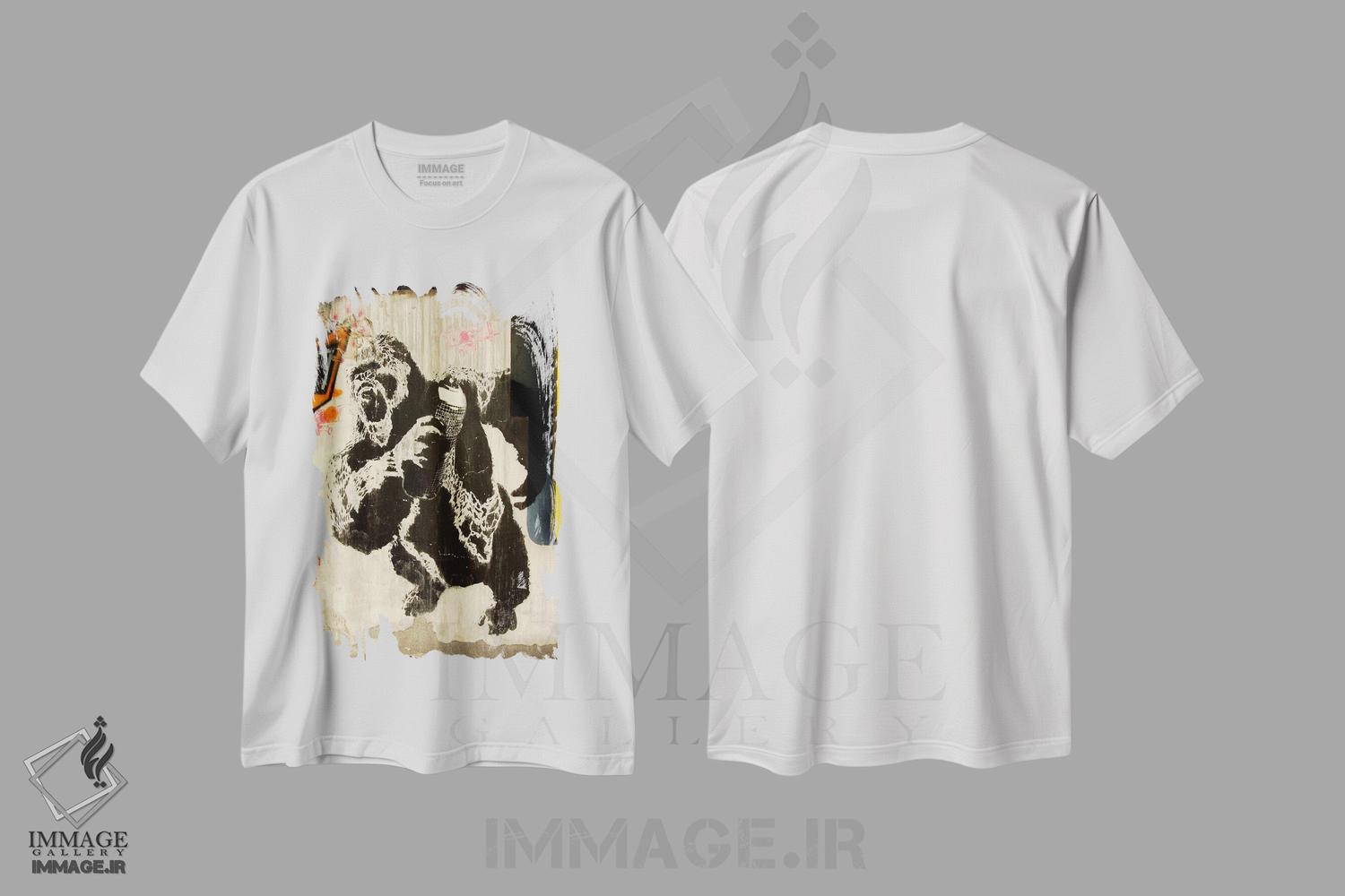 تیشرت طرح دار نقاشی دیواری سلاح جدید کونگ اثر هنرمند ناشناس | فروشگاه ایماژ