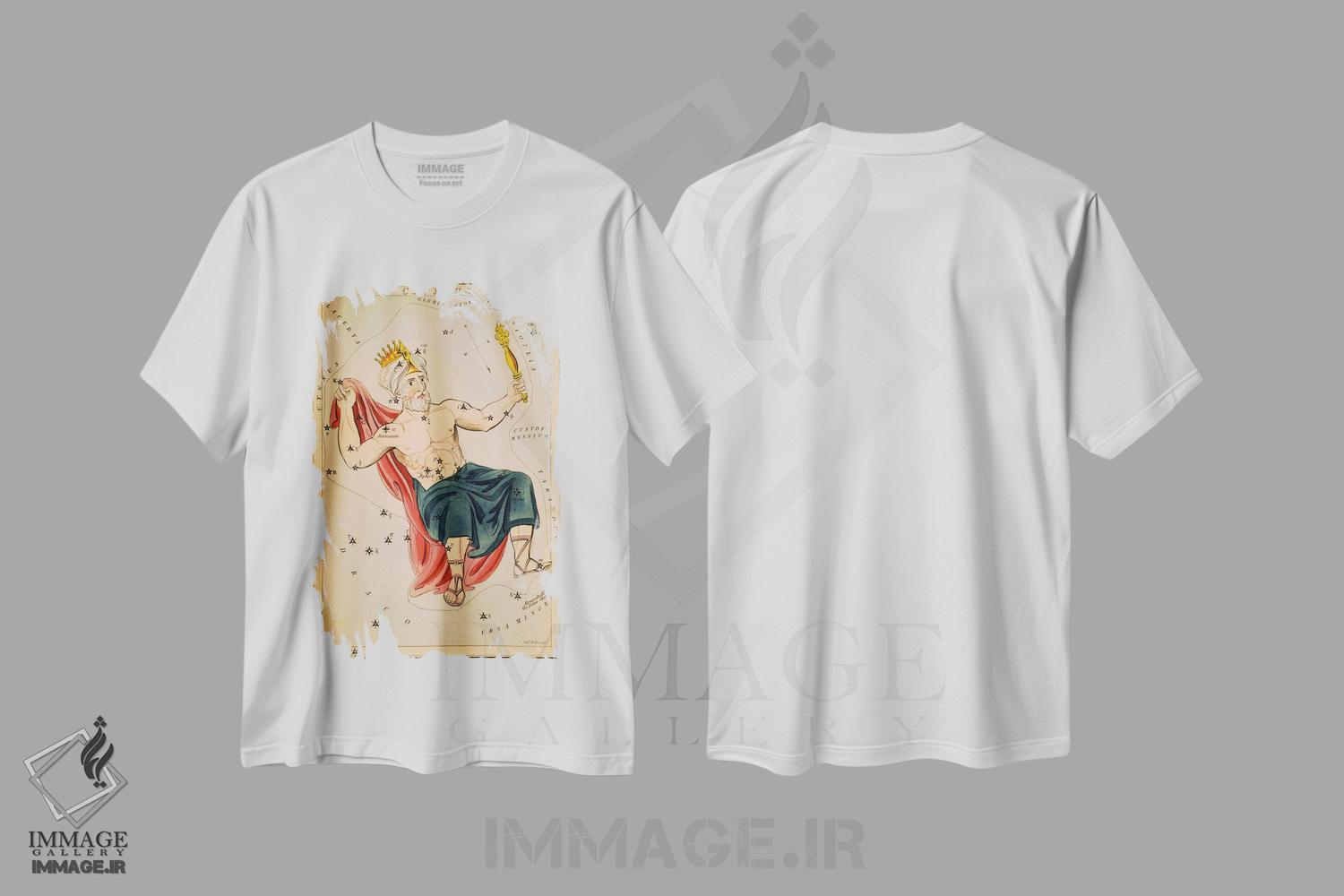 تیشرت طرح دار قیفاووس، تزئینی اثر سیدنی هال | immage.ir