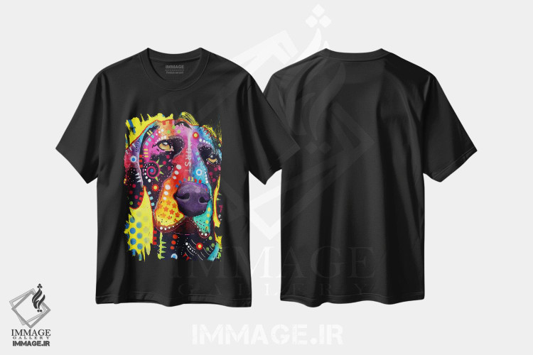 تیشرت طرح دار سگ اشاره گر موکوتاه آلمانی، مدیوم اثر دین روسو | immage.ir