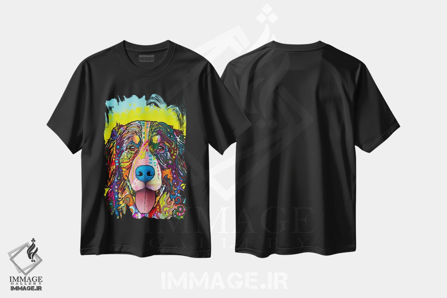تیشرت طرح دار سگ کوهستانی برن، مدیوم اثر دین روسو | immage.ir