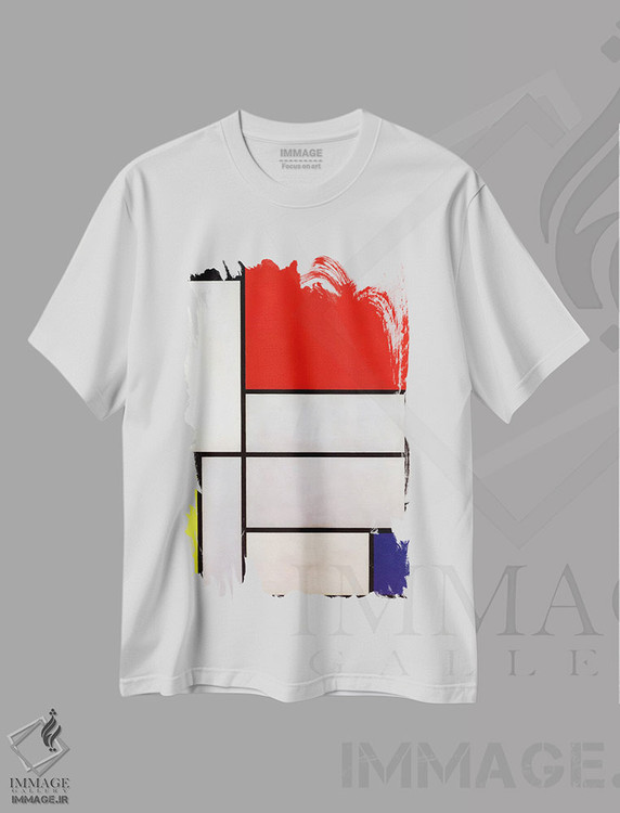 تیشرت طرح دار تابلو l، ۱۹۲۱ اثر پیت موندریان | immage.ir