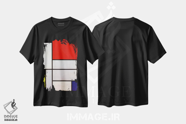 تیشرت طرح دار تابلو l، ۱۹۲۱ اثر پیت موندریان | فروشگاه ایماژ