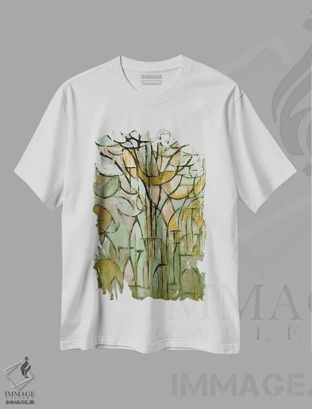 تیشرت طرح دار درخت، ۱۹۱۲، آبستره اثر پیت موندریان | فروشگاه ایماژ