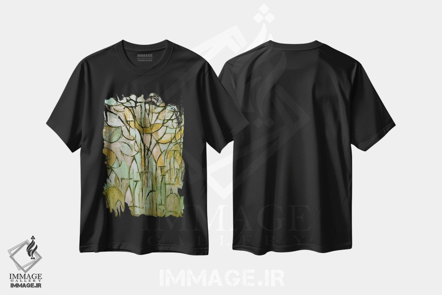 تیشرت طرح دار درخت، ۱۹۱۲، آبستره اثر پیت موندریان | immage.ir